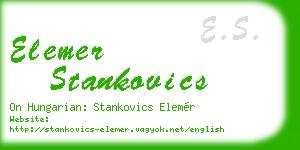elemer stankovics business card